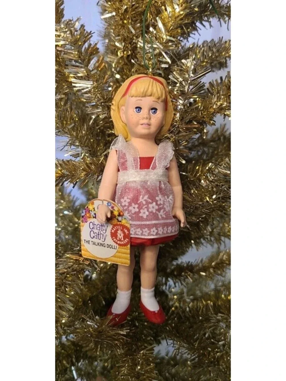 2009 Chatty Cathy The Talking Doll Hallmark Keepsake Christmas Tree Ornament.